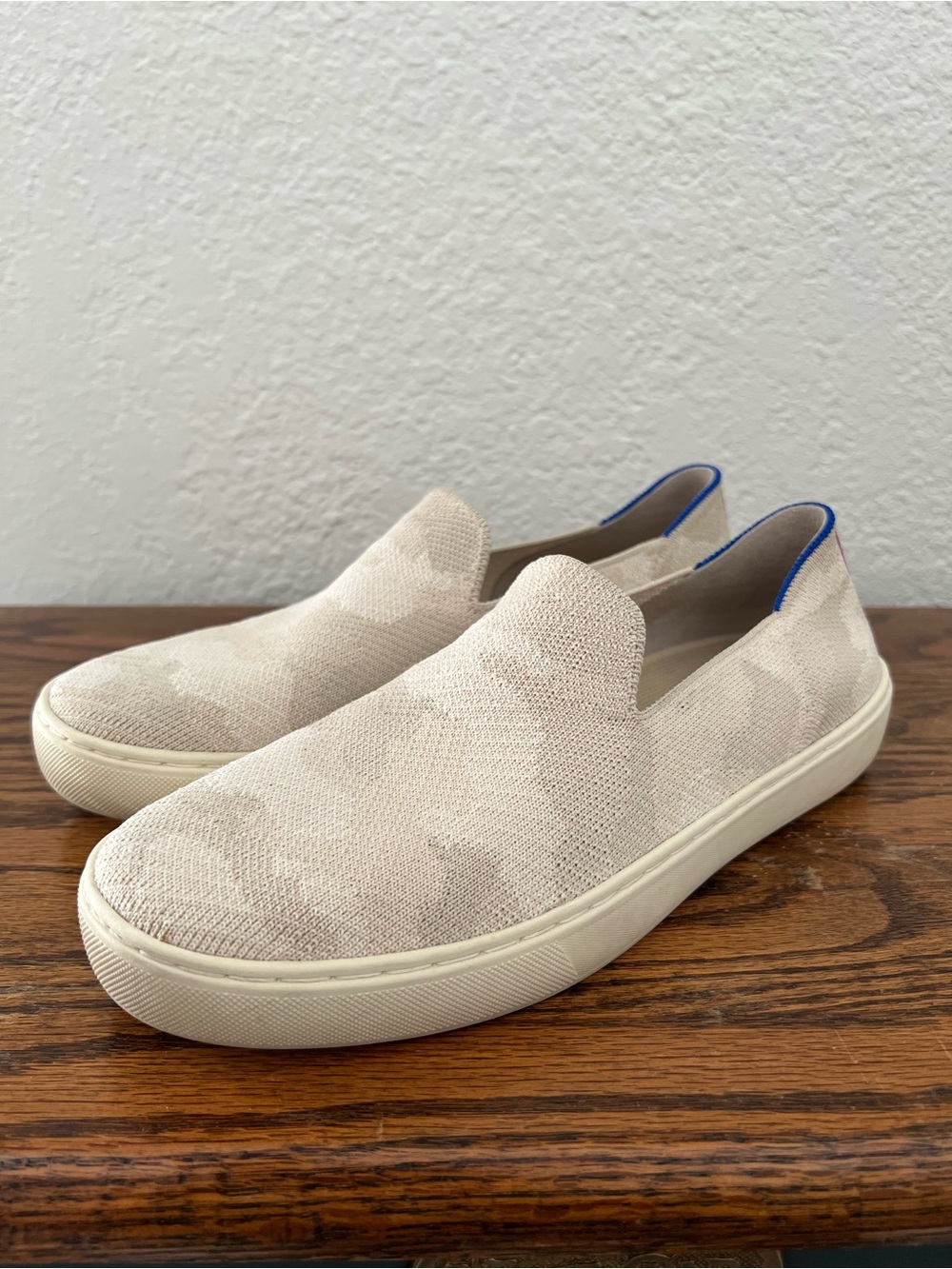 Rothy's The Original Slip-On Sneakers Neutral Sand Camo Size 9